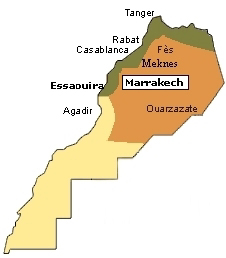 Carte du Maroc Marrakech
